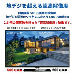 防犯カメラワイヤレス500万画素屋外屋内選べるカメラ1台セットドームバレットレコーダーセットHDD1TB付属av-k5001ew