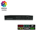 防犯カメラ レコーダー248万画素対応 16ch XVR 録画機 AHD/TVI/CVI/IP/CVBS 1080P（HDD2TB） av-xvr2116mp