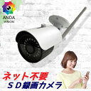 防犯カメラ sdカード録画 屋外 家庭用 防水 WFシリーズ 248万画素 高画質 ワイヤレス　AV-WF1080P36TF