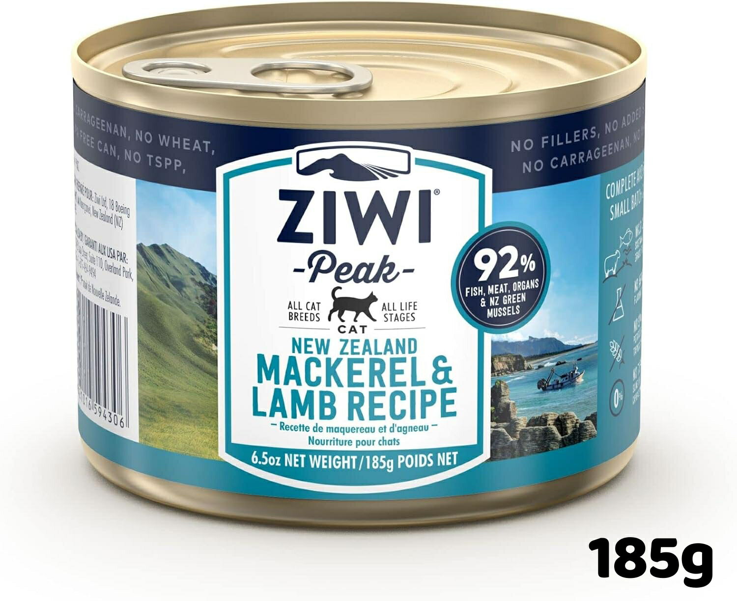 樂天商城 - 正規品 ZiwiPeak ジウィピーク キャット缶 マッカロー＆ラム 185g 猫用ウエットフード プレミアムフード トッピング CAT総合栄養食 賞味期限：2028年07月29日
