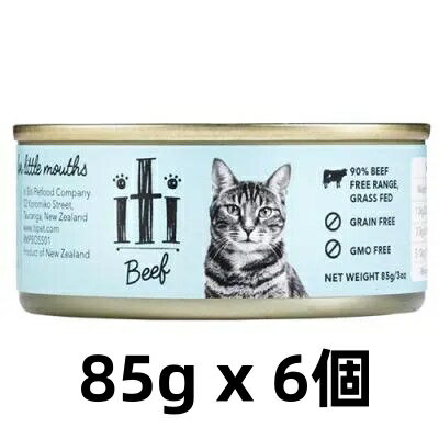 正規品 イティ iti キャット缶 ビーフ 85g x 6個 猫 フード 猫缶 穀物不使用 無添加 無着色 ニュージーランド産 ご褒美 猫用総合栄養食 オールステージ用 ウェットフード 賞味期限：2026年11月1日