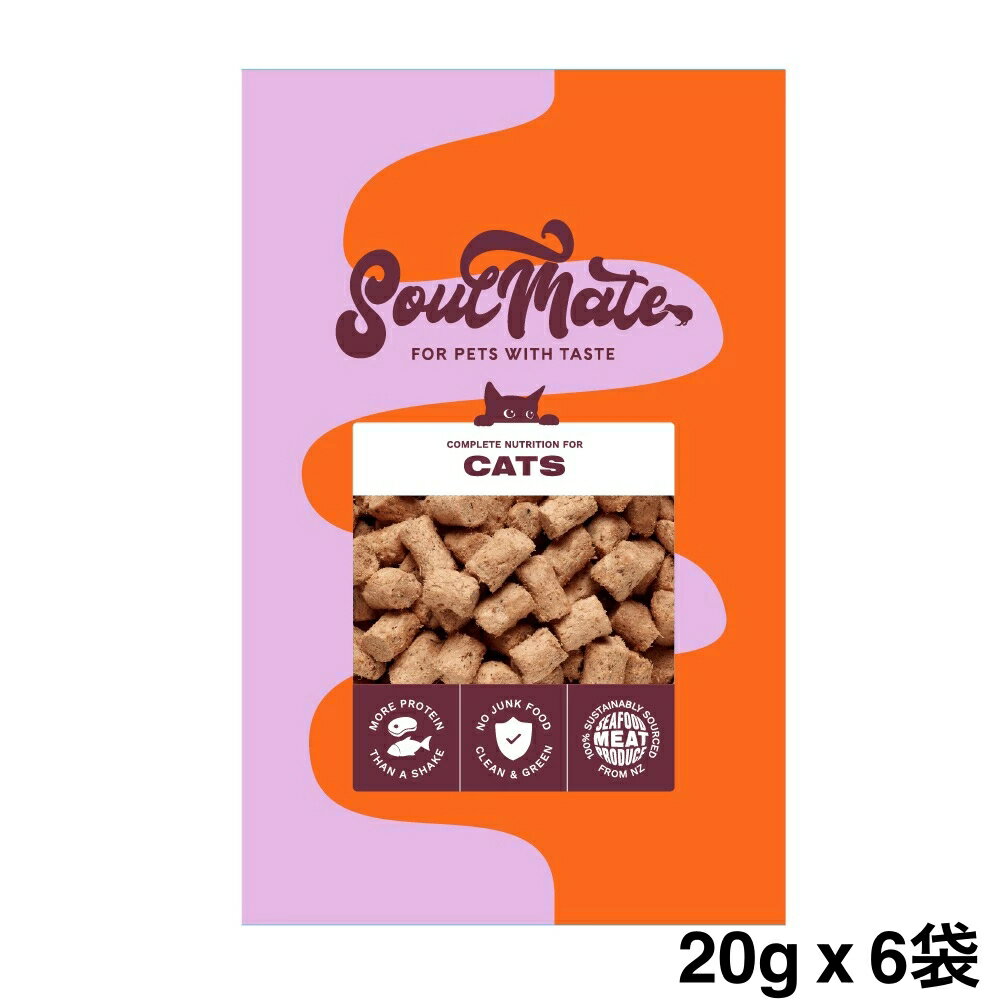 Rakuten - 6個セット！　賞味期限：2026年04月17日　正規品 SoulMate CAT キャットフード　フリーズドライフード チキン 20g