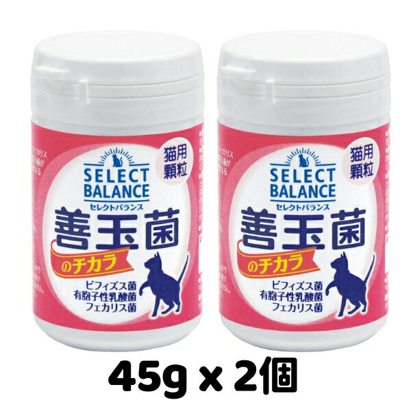 ベッツ・チョイス・ジャパン セレクトバランス 善玉菌のチカラ 猫用 顆粒 45g x 2個 ペット用 サプリメント 粉末タイプ　賞味期限：2026年10月30日