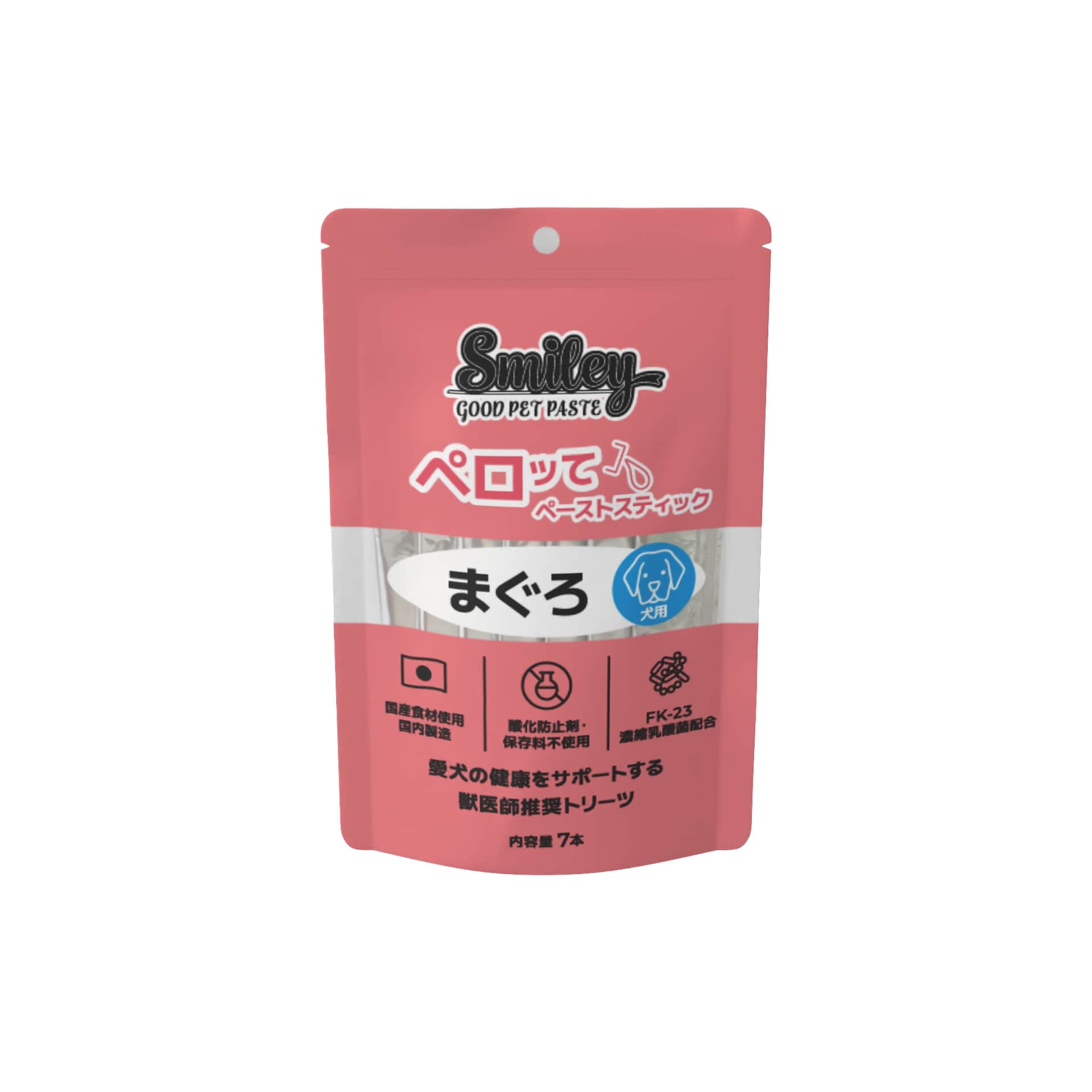 Rakuten - Smiley スマイリー Smiley 犬用ペロッて ペーストステック まぐろ 7本入 獣医師推奨トリーツ ご褒美に トッピング