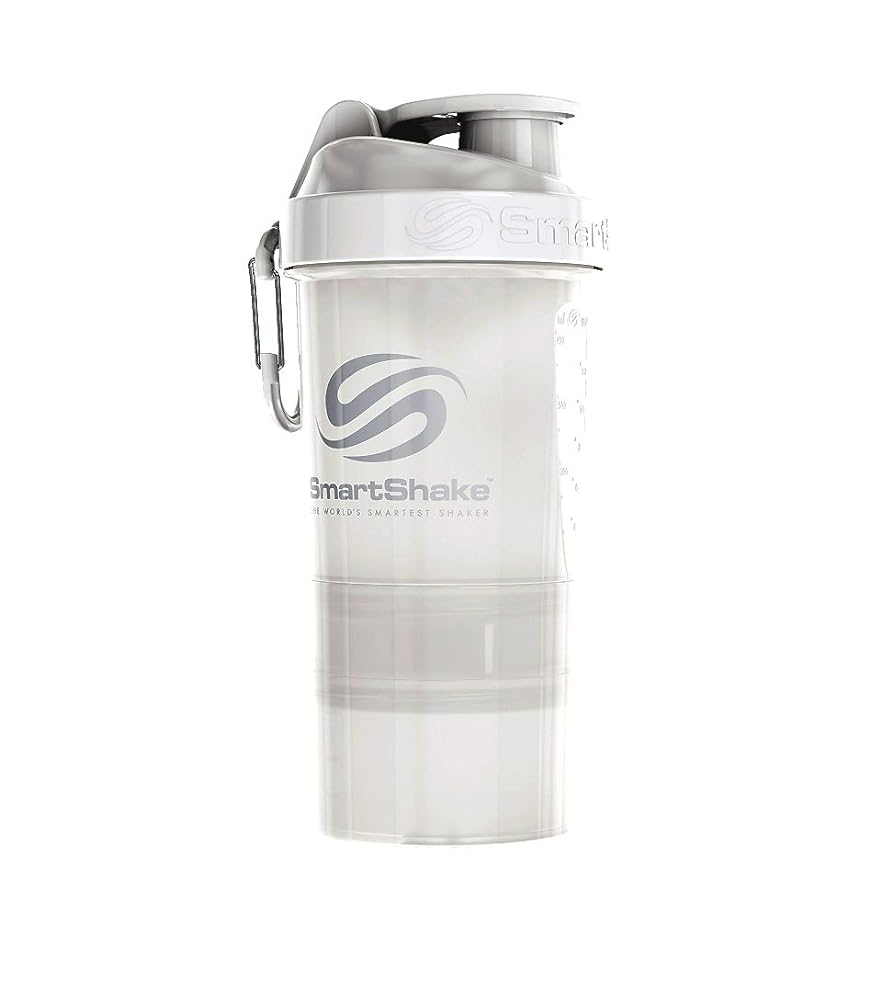 SmartShake(スマートシェイク) プロテインシェイカー O2GO【WHITE】600ml