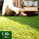 リアル 人工芝 モダンデコ 高密度 静電気抑制タイプ 1m×10m 芝丈35mm U字ピン26本付 送料無料 芝生 ロール ベランダ ガーデニング ピン DIY