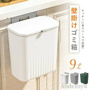 【送料無料】壁掛けゴミ箱 蓋つきゴミ箱 小さい コンパクト 大容量 臭わない 蓋つき 壁かけ キッチン 蓋付き スリム 9L ふた付き おしゃれ(3)