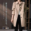 最大15%OFFクーポン 【送料無料】レディース トレンチ ステンカラーコート 春 ミドル丈 トレンチコート ミドル丈 ライトジャケット ジャケット 大人 春秋