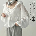 セット購入で10%OFFクーポン 【送料無料】uvカット パーカー 薄手 大きいサイズ アウター 夏 uv パーカー 長袖 シアー トップス 羽織もの 羽織 シ...