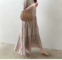 最大15%OFFクーポン 【送料無料】ワンピース ロングワンピース レディース 春 夏 マキシ丈 半袖 無地 体型カバー ギャザースカート ゆったり ラウンドネック 大きいサイズ