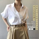 最大15%OFFクーポン 【送料無料】レディース ドルマン シャツブラウス スキッパー ブラウス 夏 綿/コットン トップス 半袖シャツ 抜け感 Vネック 体型カバー