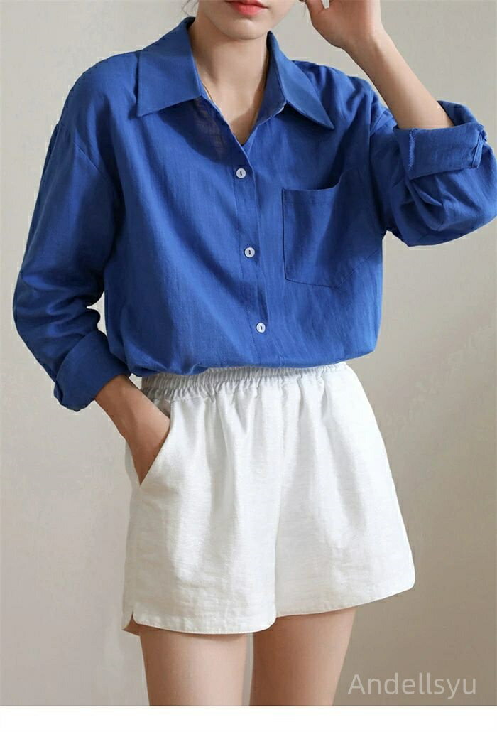 【送料無料】スーツ 春 秋 仕事 カジュアル 面接 説明会 OL 通勤 体型カバー プルオーバー とろみ 大人 きれいめ ブルー ホワイト S M L XL