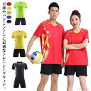 【送料無料】ゲー ゲームシャツ バドミントン メンズ レディース ジュニア 練習着 ショートパンツ 半袖tシャツ 上下セット ユニフォーム 卓球