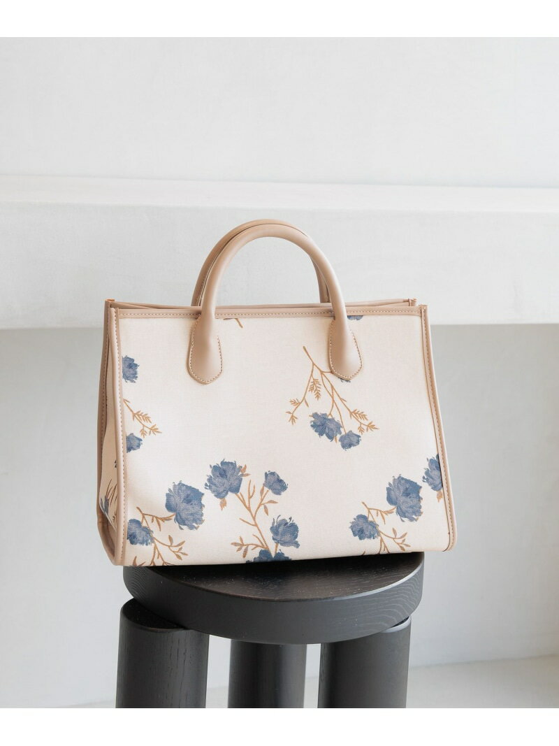 【オリジナル柄】ゴブランフラワーBAG Andemiu アンデミュウ バッグ トートバッグ ホワイト ブラウン ネイビー【送料無料】[Rakuten Fashion]