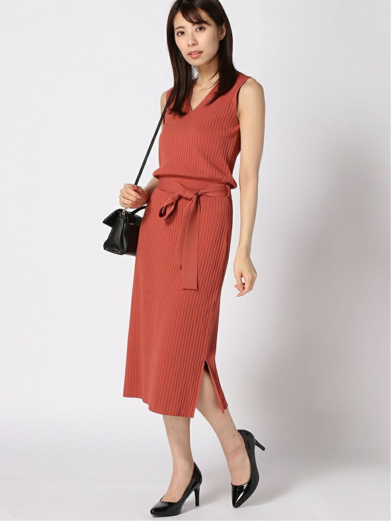楽天市場 Rakuten Fashion Sale 55 Off サマーリブニットop Andemiu アンデミュウ ワンピース ニットワンピース オレンジ グリーン ベージュ ネイビー Rba E Andemiu