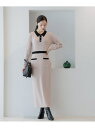 ニットポロワンピース Andemiu アンデミュウ ワンピース・ドレス ワンピース ホワイト ネイビー【先行予約】*【送料無料】[Rakuten Fashion...