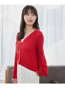 【SALE/20%OFF】リネンコンメッシュカーディガン Andemiu アンデミュウ トップス カーディガン レッド ホワイト ブラック ベージュ【RBA_E...