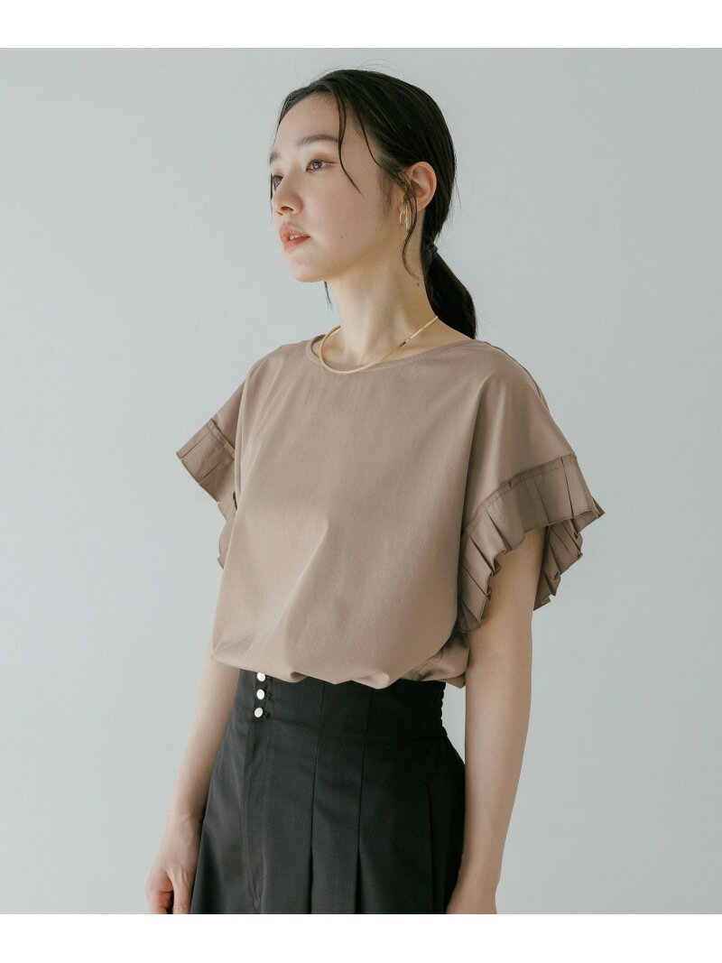 Rakuten - ソデフハクタックカットソー Andemiu アンデミュウ トップス カットソー・Tシャツ ブラウン ブラック ホワイト【送料無料】[Rakuten Fashion]