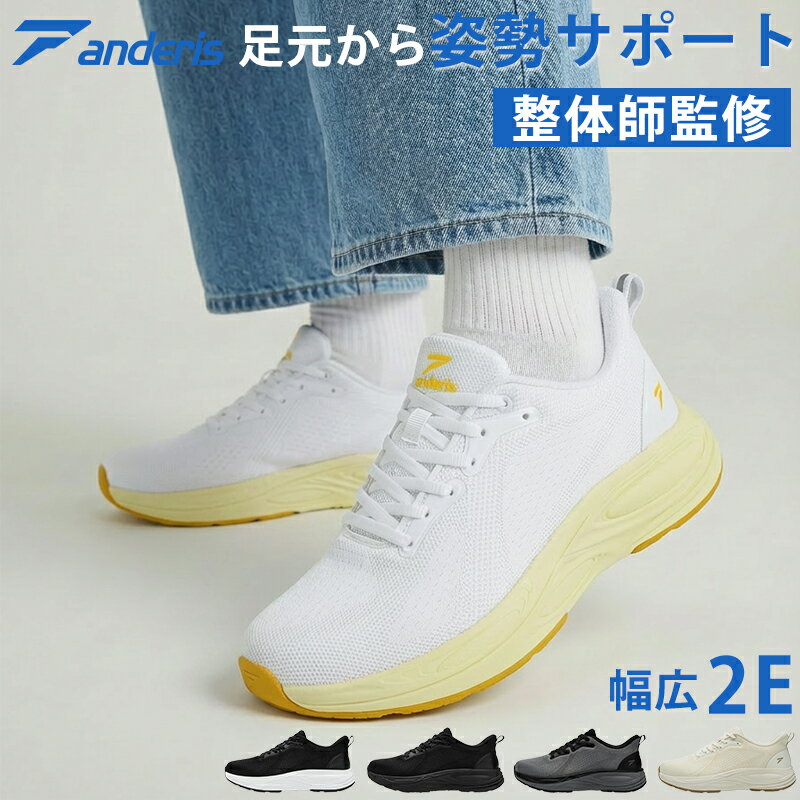 【整体師監修】anderis 【立ったまま履ける】 スニーカー メンズ CUSH-NEXUS 2 ダイエットシューズ 体幹 スニーカー スリッポン ウォーキングシューズ ランニングシューズ ダイエットスニーカー シューズ 運動靴 撥水 軽量 2e 幅広 外反母趾 姿勢矯正 黒 ハンズフリー anderis-10008391 anderis公式ショップ パッケージ画像