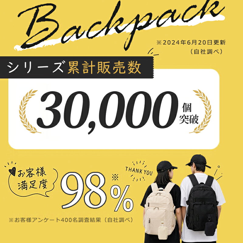 【爆安セール9,800円→3,580円〜】リュック メンズ レディース 大容量 男女兼用 バックパック リュックサック 軽量 防水 通勤 通学 ビジネス バッグ 背面ファスナー ナイロン マザーズリュック 旅行 多機能 人気 旅行バッグ 防災 出張 収納 軽量リュック ギフト anderis-10008100 anderis公式ショップ サンプル画像2