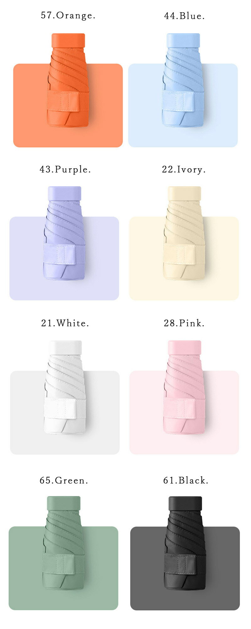 【クーポンで50％OFF 3/16 17:59まで】傘 折りたたみ傘 晴雨兼用 UVカット 紫外線予防 紫外線カット 日傘 撥水 雨傘 雨具 雨の日 梅雨 コンパクト ミニサイズ シンプル オレンジ ブルー パープル ホワイト ピンク グリーン ブラック プレゼント 送料無料 メール便不可