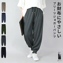 パンツ レディース お財布にやさしいプリーツジョガーパンツ ボトムス ロングパンツ お洒落 大人可愛い 大人 カジュアル ウエストゴム 楽ちん ラフ 裾ゴム 春...