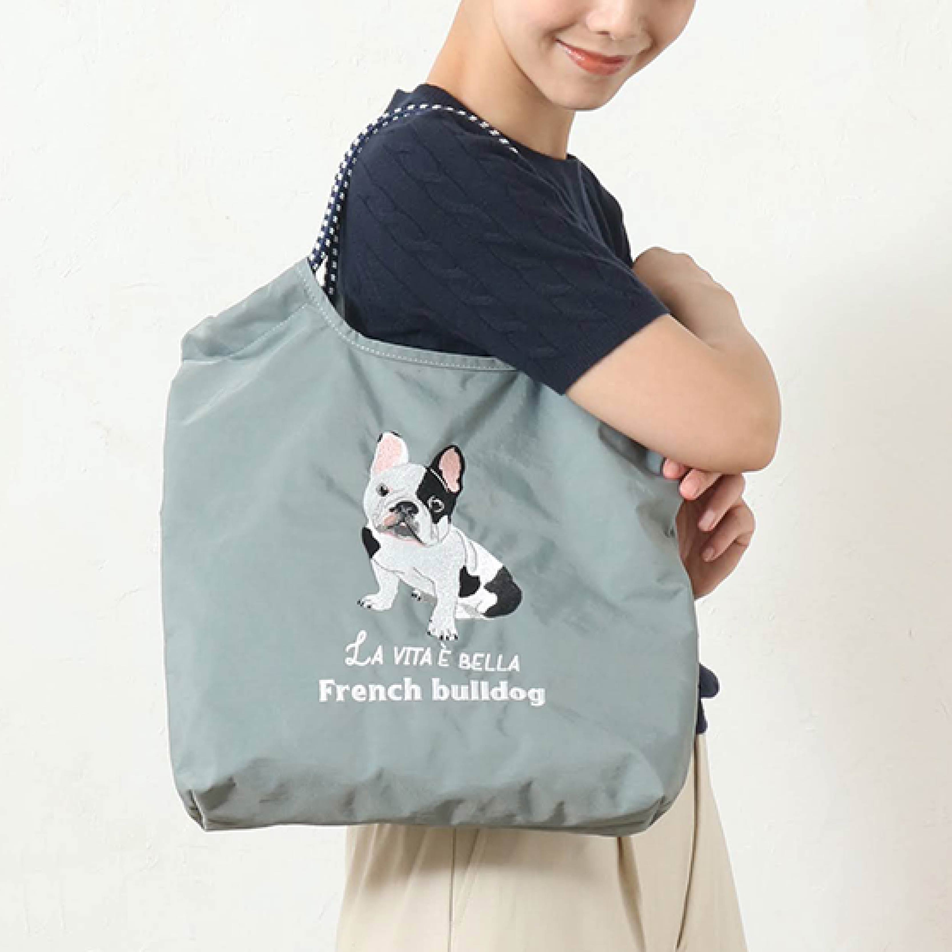 樂天商城 - アニマル刺繍コードトート BAG バッグ レディース メンズ 男女兼用 ユニセックス プレゼント おしゃれ お洒落 トレンド 映え バッグ ハチワレ シバイヌ トイプー 秋 冬 25aw AW メール便不可