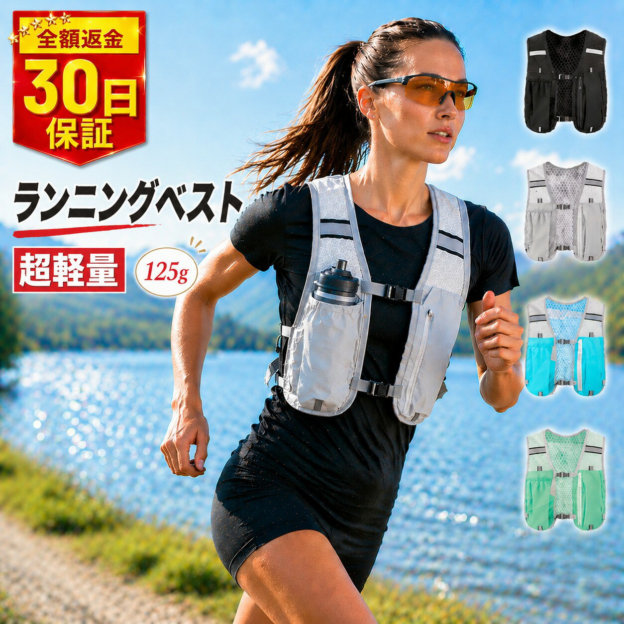 ランニングベスト ランニングリュック 揺れない ランニングバックパック トレラン 超軽量 軽量 軽い ランニング 自転車 ハイドレーション対応 コンパクト 小さめ ザック ウォーキング ランニングリュックサック サイクリング 送料無料