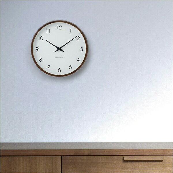 【レビュー特典】 〔 レムノス 掛け時計 カンパーニュ 〕 電波時計 時計 壁掛け おしゃれ 電波 壁掛け時計 おしゃれ 電波 北欧 レトロ ナチュラル / ブラウン タカタレムノス Lemnos [2]