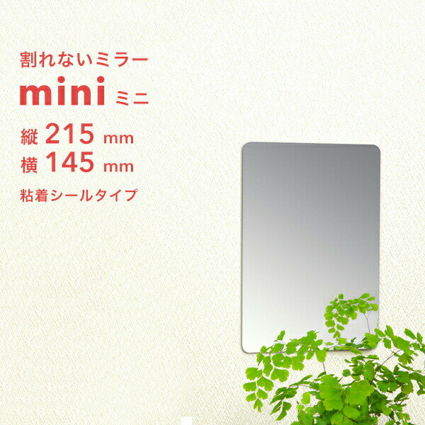 東プレ 〔 割れないミラーミニ PM-10 〕 ≪215×145×5mm≫ 樹脂ミラー 耐衝撃 軽量 取付簡単 割れない鏡