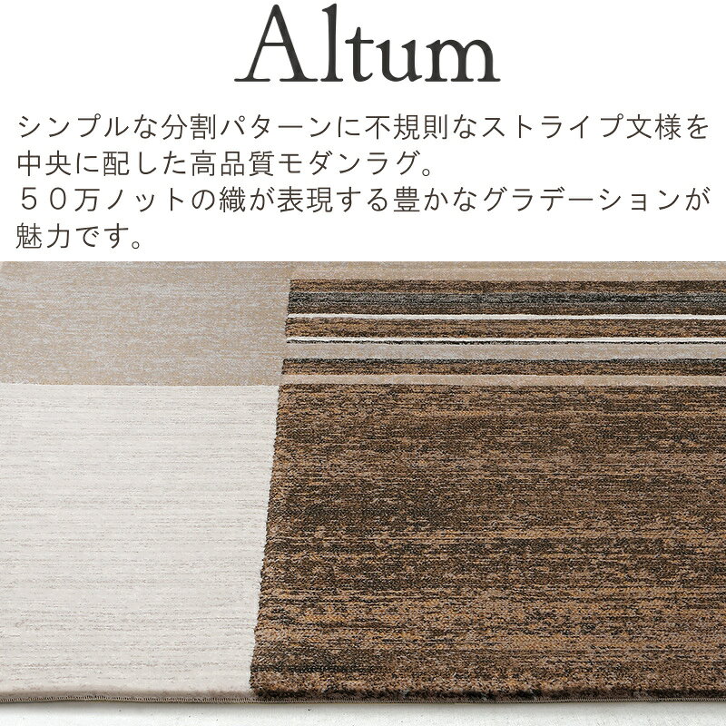 ウィルトン ラグ 厚手 おしゃれ ウィルトン織ラグ アルタム 133×195cm 160×230cm 200×250cm 240×330cm 50万ノット ベルギー製 プレーベル ラグマット カーペット 防炎 モダン オールシーズン対応 ホットカーペット 床暖房対応 P01 春夏秋冬用 [3]