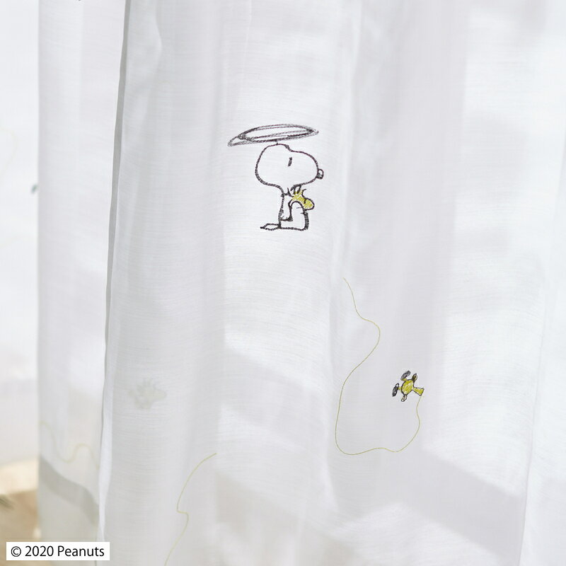 レースカーテン 北欧 PEANUTS ピーナッツ ボイルカーテン Helicopter voile / ヘリ...