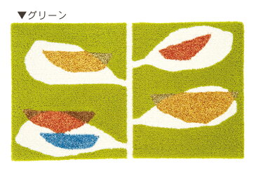 【ポイント10倍】 マット 玄関マット おしゃれ カジュエンマット 45×75cm スミノエ ラグマット 北欧 ナチュラル ボタニカル リーフ柄 防ダニ 滑り止め 日本製 S01