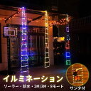 【サンタ付き!雰囲気UP!】ソーラー イルミネーション 屋外 防水 2M/3M イルミネーションライト ソーラーライト 屋外 ソーラー リモコン付 8種類モード...