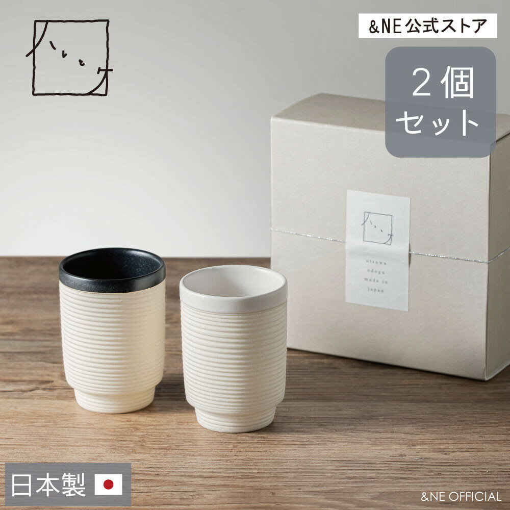 【お正月早割 5%OFFクーポン配布中】 【特典あり】 美濃焼 千段お湯呑み 小 白 黒 2個セット ハレとケ ..