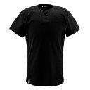 デサント(DESCENTE) ユニフォームシャツ ハーフボタンシャツ DB1012 野球 ブラック 15SS