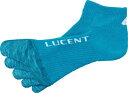 LUCENT(ルーセント) XLN2997 テニス 5本指ソックス(ショート) レディース ターコイズ 17FW