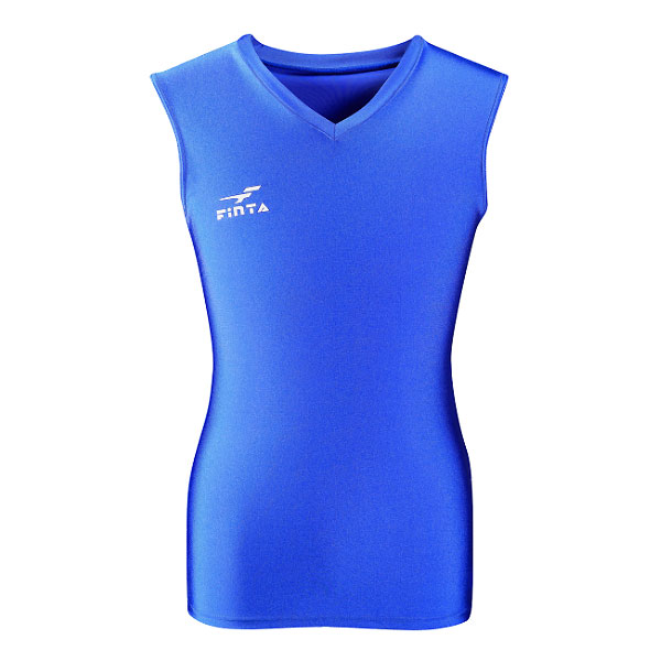 ＜受注生産品 納期約4週間 1着からOK＞ フィンタ（FINTA）　FT5141　2100　Rブルー　サッカー　ジュニア ストレッチノースリーブ インナーシャツ　20SS