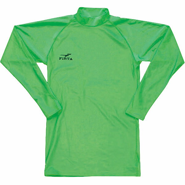 ＜受注生産品 納期約4週間 1着からOK＞ フィンタ（FINTA）　FT6156　3600　ライムグリーン　サッカー　ジュニア ハイネック 長袖インナーシャツ　20SS