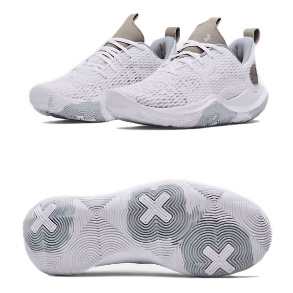 ＜限定クーポン発行中 6/26 01:59まで 楽天お買い物マラソン＞ アンダーアーマー（UNDER ARMOUR）　3023738　100　バスケットボール　シューズ　UA スポーン 3　21SS＜今ならナンバーシールプレゼント中！＞