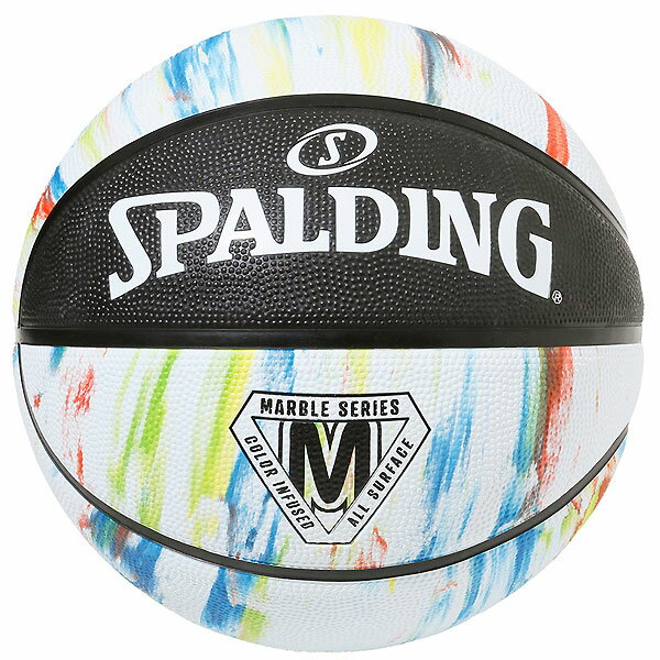 ＜限定クーポン発行中 11/27 01:59まで ブラックフライデー＞ スポルディング （SPALDING） 84-404Z バスケットボール ボール マーブル ブラック×ホワイト SIZE7 21FW