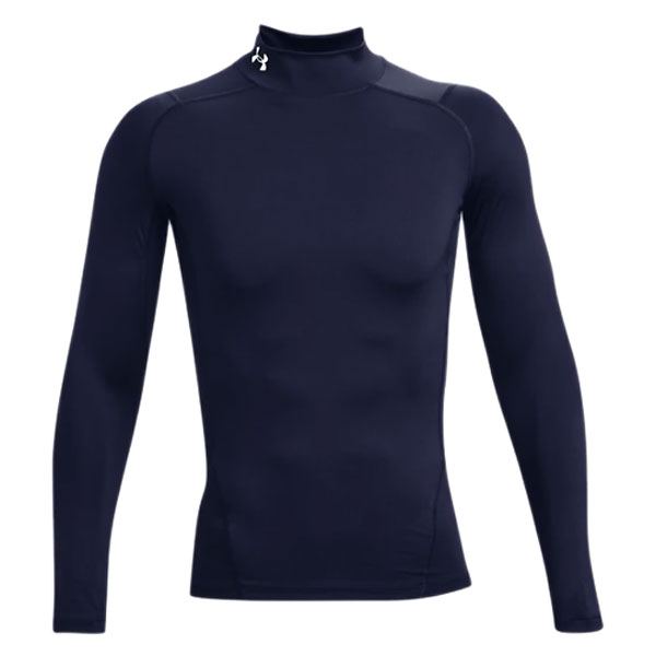 长袖 - アンダーアーマー（UNDER ARMOUR）　1369606　410　マルチSP　アンダーウエア　UA ヒートギアアーマー ロングスリーブ シャツ モック　22SS