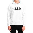 ボーラー（BALR.）　B12611017 WHT　サッカー　パーカー フーディー BRAND STRAIGHT HOODIE 22SS