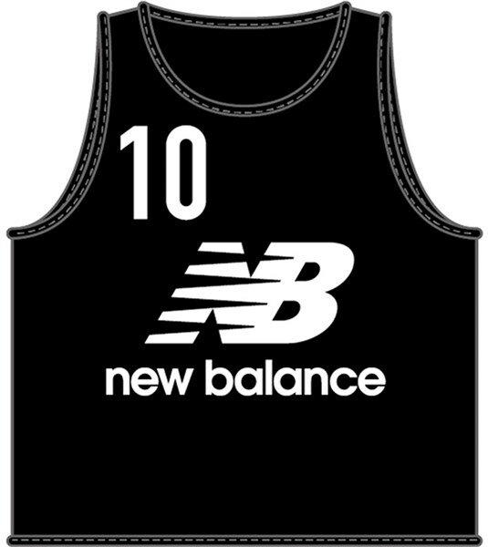 ニューバランス（new balance）　JMTF0505　BK　サッカー　ビブス　10枚セット　番号入り（2-11番）　20SS