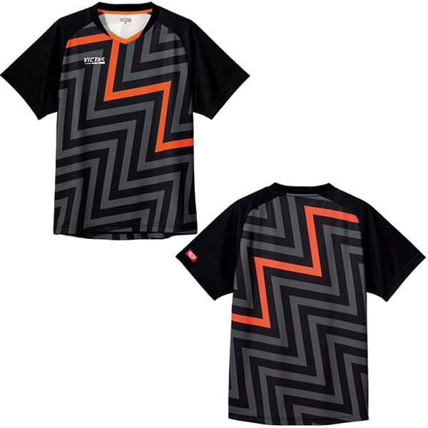 VICTAS（ヴィクタス）　612102　1000　卓球　ゲームシャツ　サンダーボルト THUNDER BOLT GS JTTA公認　22SS