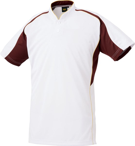 ＜限定クーポン発行中 2/10 01:59まで お買い物マラソン＞ ZETT（ゼット） BOT731 1168 野球 ベースボールTシャツ ベースボールシャツ ホワイト/エンジ 22SS