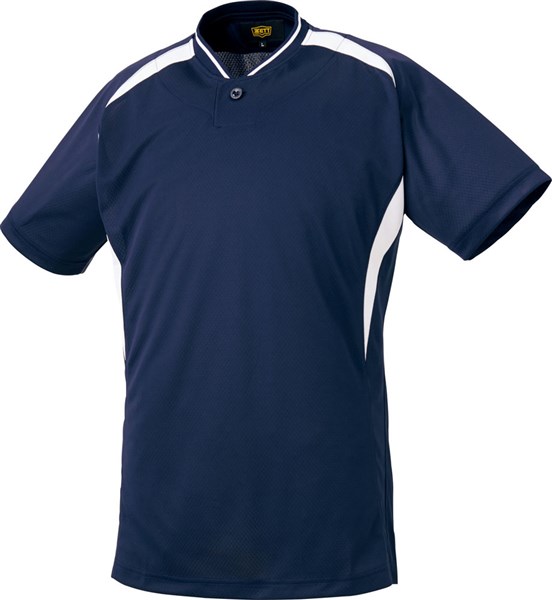 ＜限定クーポン発行中 1/29 01:59まで お買い物マラソン＞ ZETT（ゼット）　BOT741　2911　野球　ベースボールTシャツ ベースボールシャツ　ネイビー/ホワイト　22SS