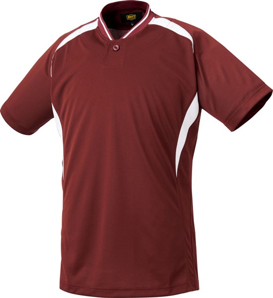 ＜限定クーポン発行中 2/10 01:59まで お買い物マラソン＞ ZETT（ゼット） BOT741 6811 野球 ベースボールTシャツ ベースボールシャツ エンジ/ホワイト 22SS