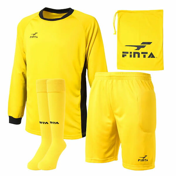 フィンタ(FINTA) FT5985 4100 サッカー GKウエア ジュニア キーパー3点セット 収納袋付き 22FW
