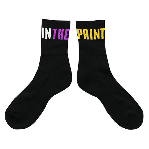 インザペイント(IN THE PAINT) ITP18458SP BLKPPL バスケットボール ロゴ ソックス 23SS インザペイント(IN THE PAINT) ITP18458SP BLKPPL バスケットボール ロゴ ソックス 23SS